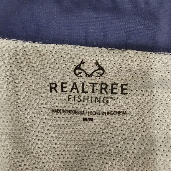 Realtree Fishing Shirt Blue Pockets Size Med - Picture 5 of 8
